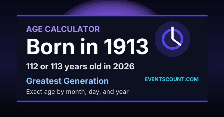 How old are you if you were born in 1913?