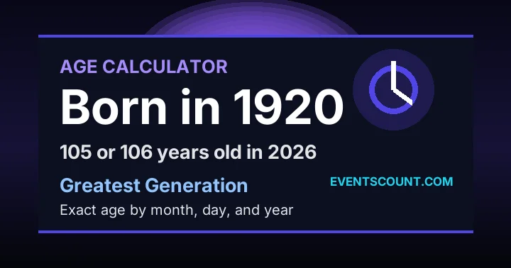 How old are you if you were born in 1920?
