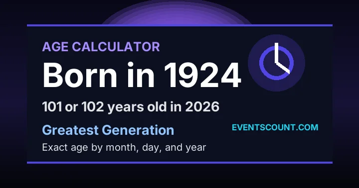 How old are you if you were born in 1924?