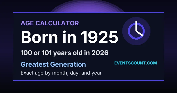 How old are you if you were born in 1925?