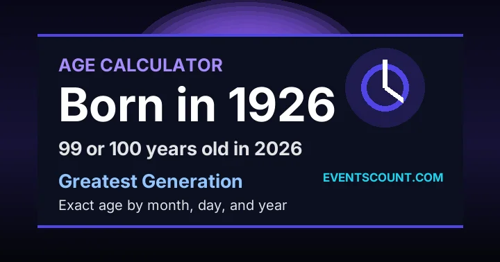 How old are you if you were born in 1926?