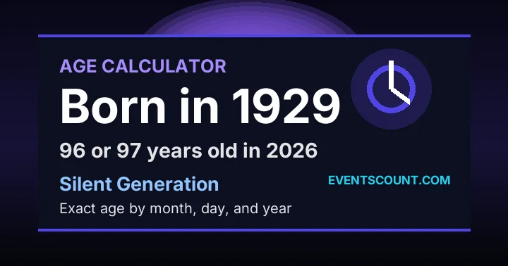 How old are you if you were born in 1929?