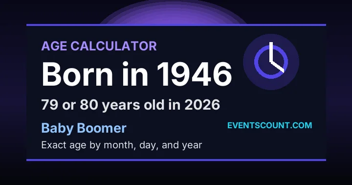 How old are you if you were born in 1946?