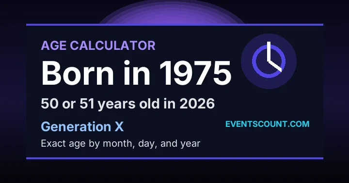 How old are you if you were born in 1975?