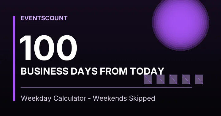 100 Business Days From Today