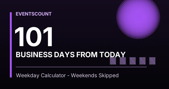 101 Business Days From Today