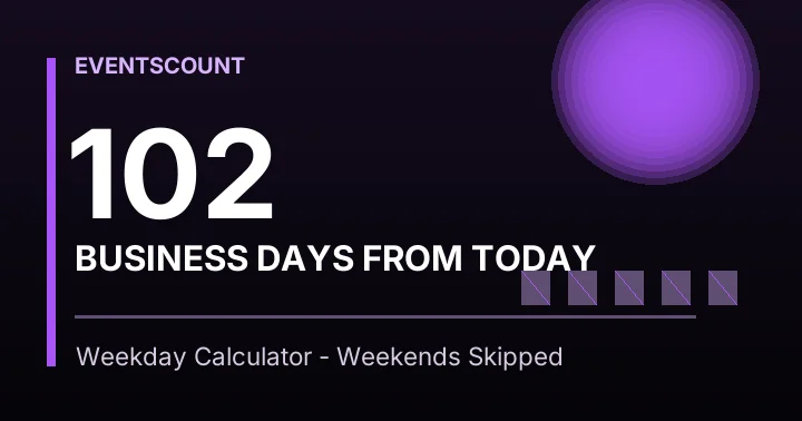 102 Business Days From Today