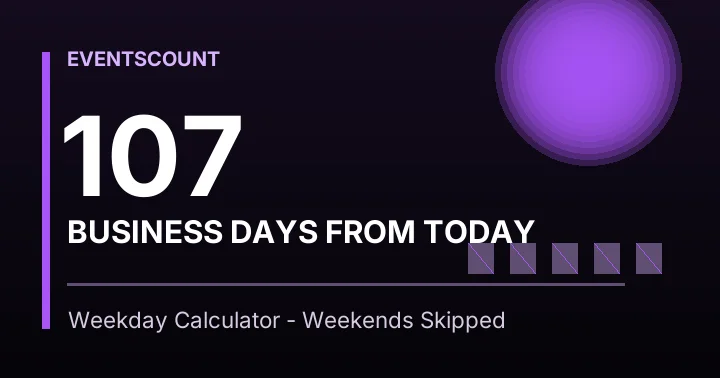 107 Business Days From Today