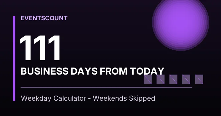 111 Business Days From Today