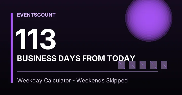 113 Business Days From Today