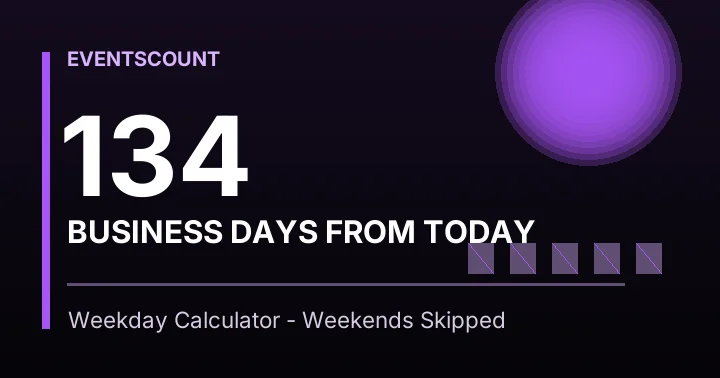 134 Business Days From Today