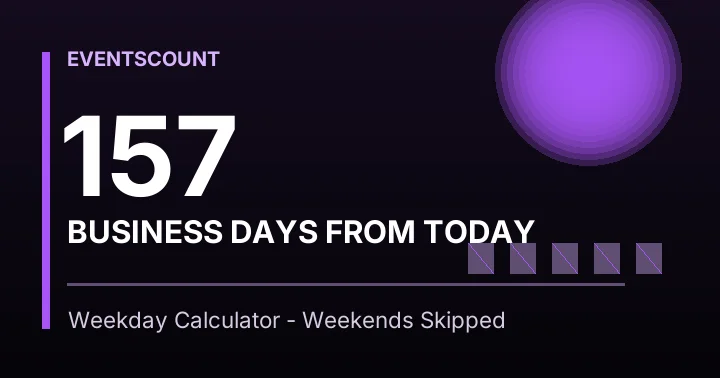 157 Business Days From Today