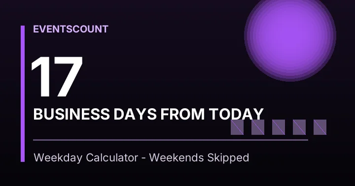 17 Business Days From Today