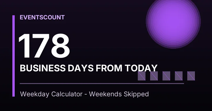 178 Business Days From Today