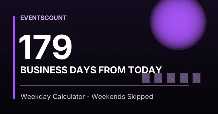 179 Business Days From Today