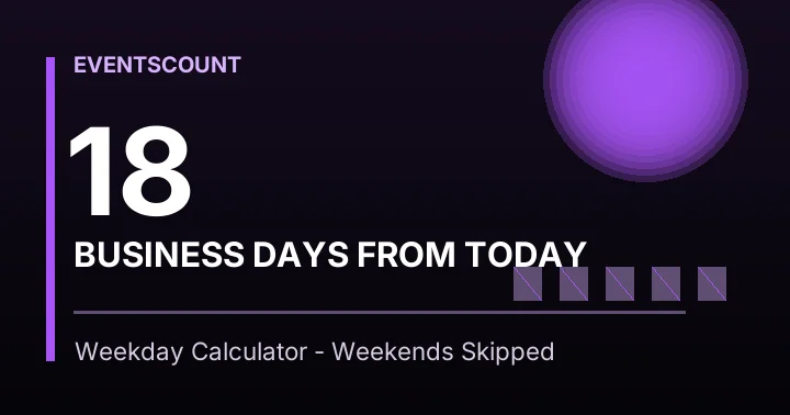 18 Business Days From Today