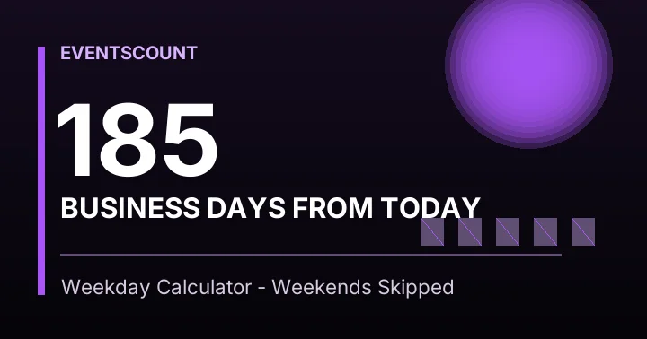 185 Business Days From Today