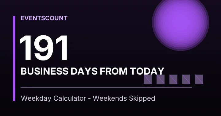 191 Business Days From Today