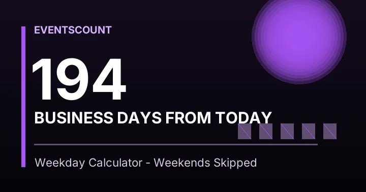 194 Business Days From Today