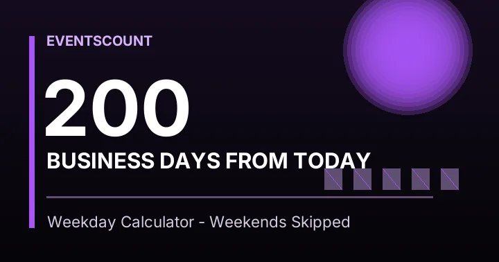 200 Business Days From Today