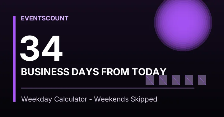 34 Business Days From Today