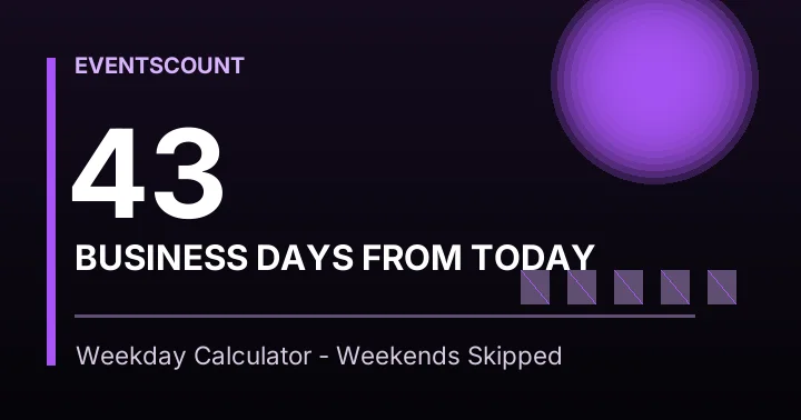 43 Business Days From Today