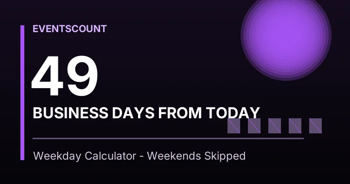 49 Business Days From Today