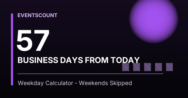 57 Business Days From Today