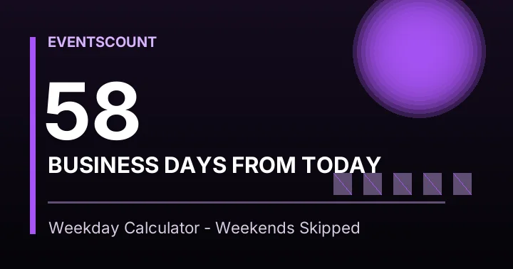 58 Business Days From Today