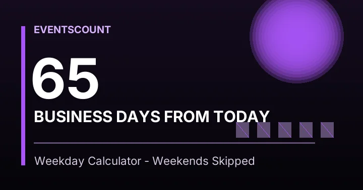 65 Business Days From Today