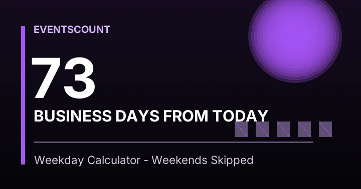 73 Business Days From Today