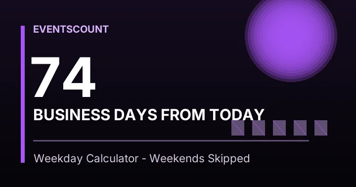 74 Business Days From Today