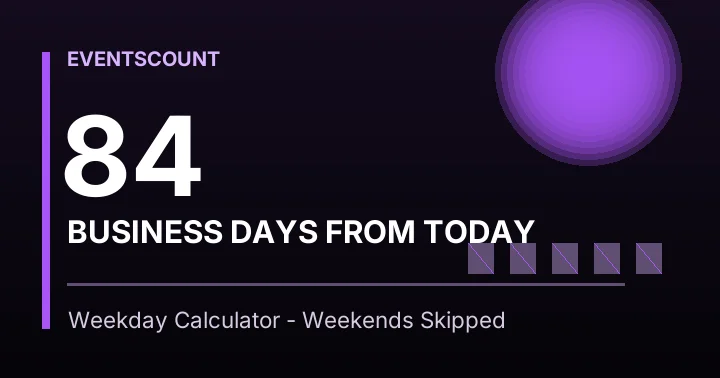 84 Business Days From Today