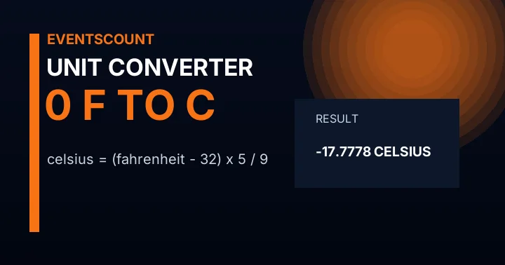 0 F to C
