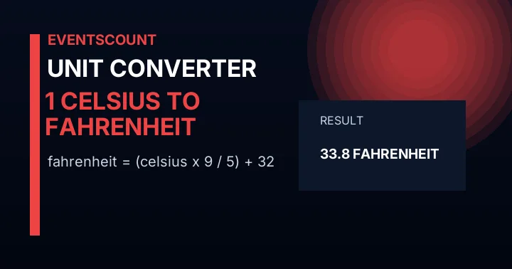 1 C to F