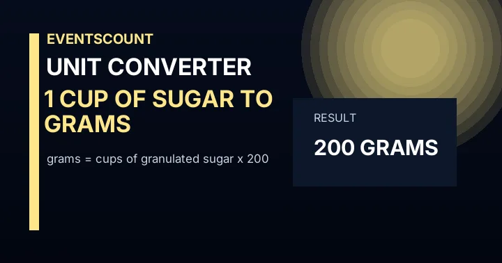 1 Cup Of Sugar To Grams