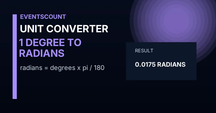1 Degree To Radians
