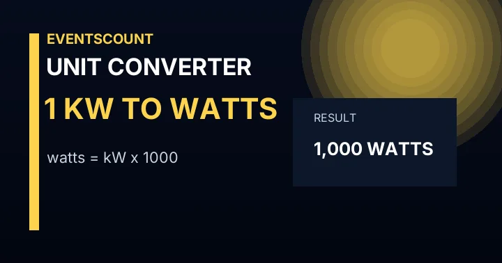1 KW To Watts