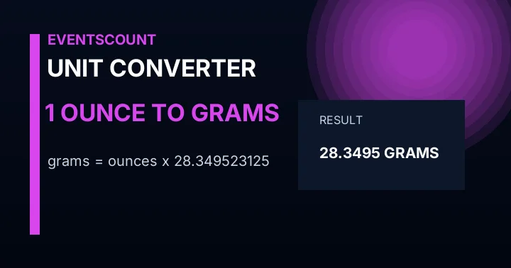 1 Ounce To Grams