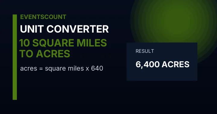 10 Square Miles To Acres