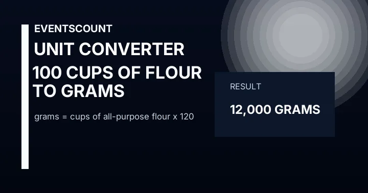 100 Cups Of Flour To Grams