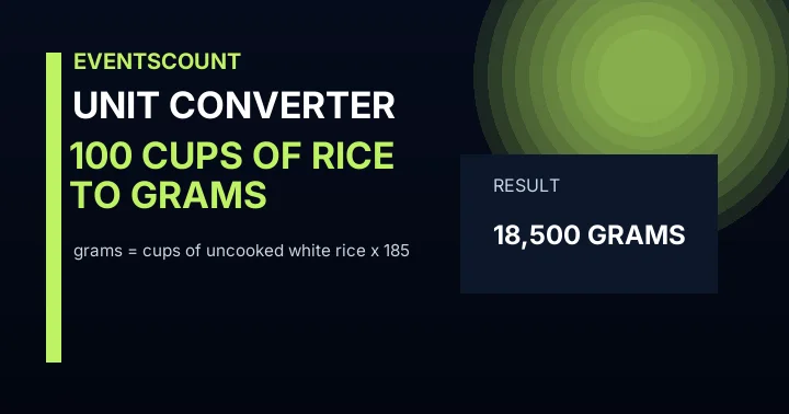 100 Cups Of Rice To Grams
