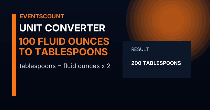 100 Fluid Ounces To Tablespoons