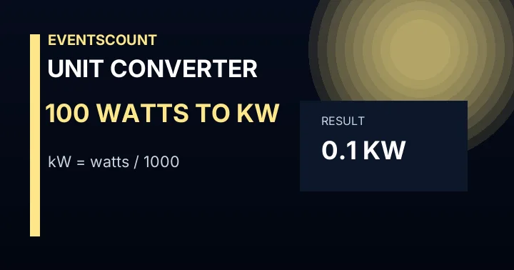 100 Watts To KW