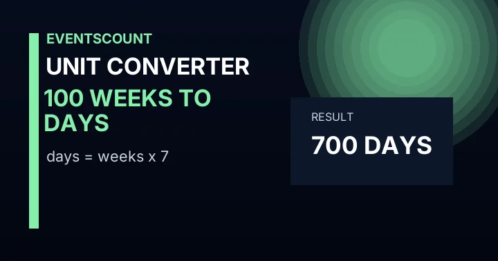 100 Weeks To Days