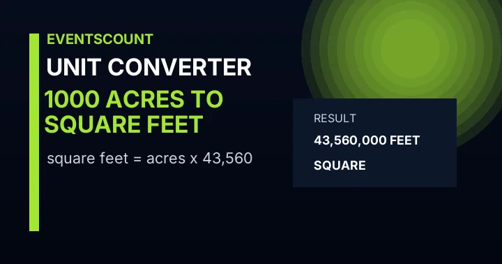 1000 Acres To Square Feet