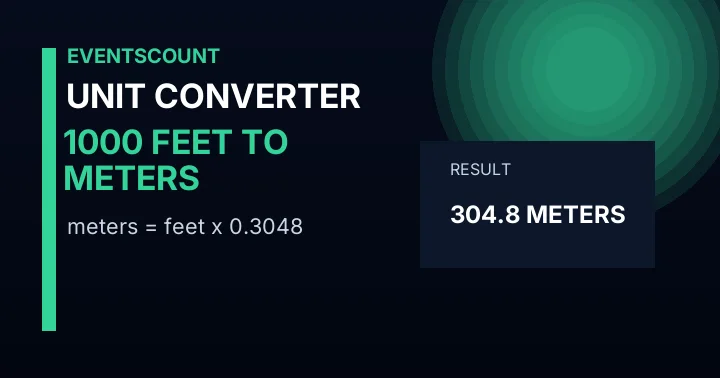 1000 Feet To Meters