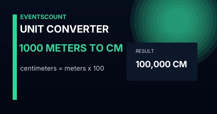 1000 Meters To Cm