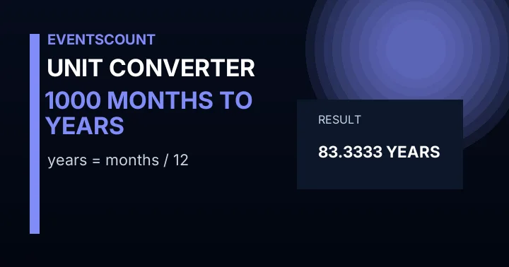 1000 Months To Years