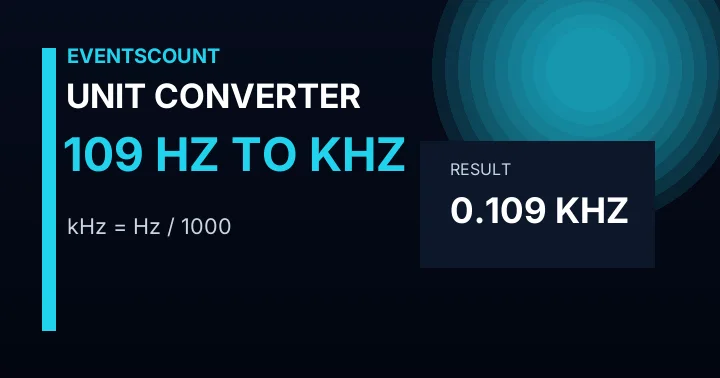 109 Hz To KHz